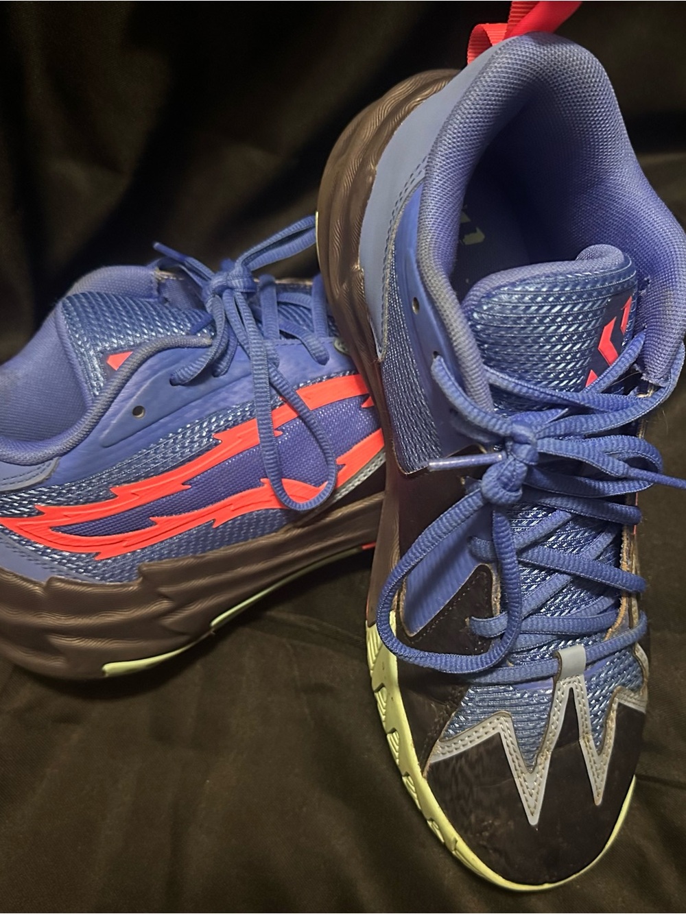 PUMA Scoot Zeros Lace-Up Athletic Sneakers Blue/Red/Black 310416-06